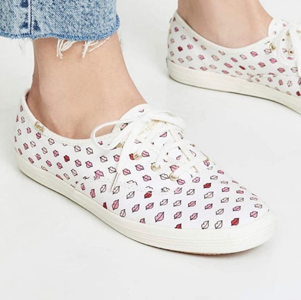 Keds X Kate Spade Champion Lip Print Sneakers